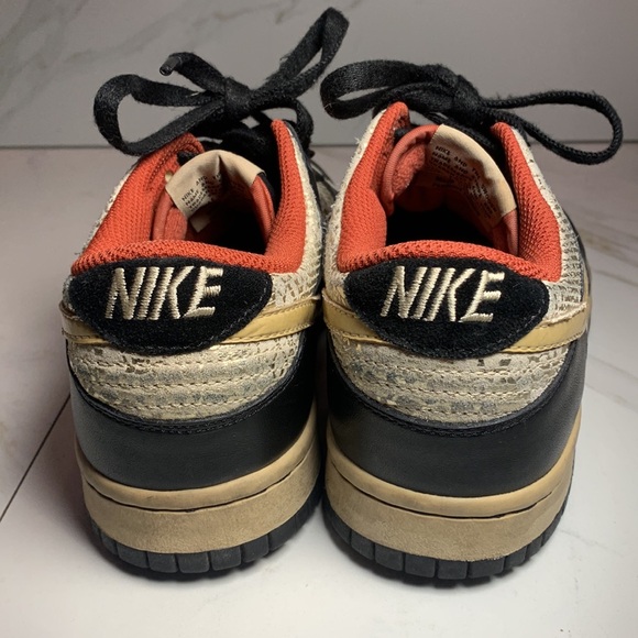 Nike Dunk Low Black Linen Terra Cotta 313699-021 US 7 W - Picture 5 of 11